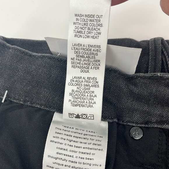 NEW GOOD AMERICAN Good Legs Straight Jeans Black184 Style GS419TFT 10/30 - Picture 14 of 14